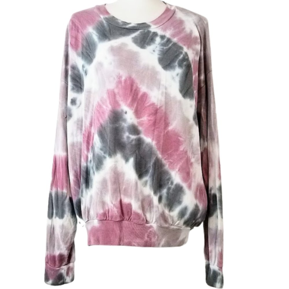 YFB YOUNG, FABULOUS & BROKE Coraline Tie-Dyed Oversized Sweatshirt Women's L